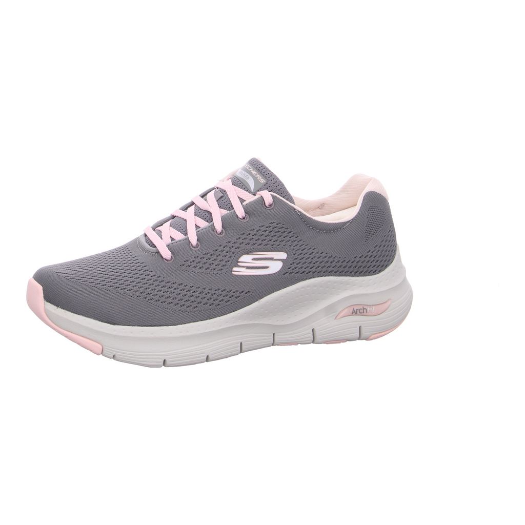 Skechers Arch Fit sportlicher Schnürer Grau Produktbild 