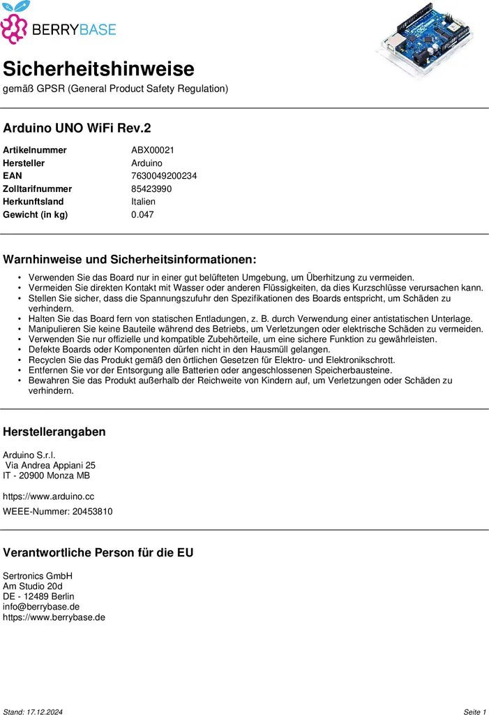 Microcontrôleur Arduino Uno WiFi Rev2 pour prototypage électronique IoT - 4