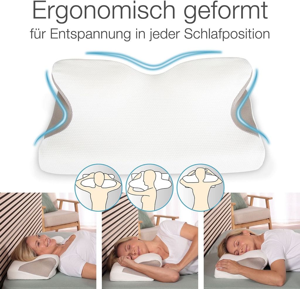 Bestschlaf Nackenstützkissen Visco Weiß Produktbild 4