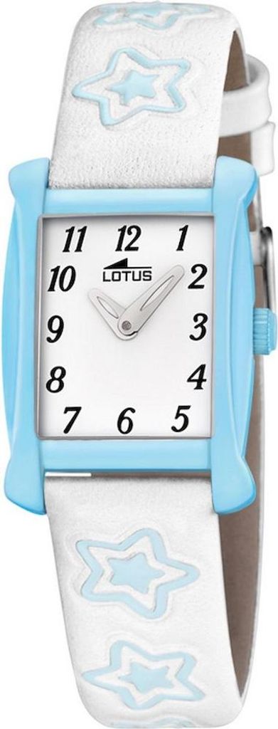 Lotus by Festina Damen Mädchen Uhr 18256/3 eckig weiß blau Stern