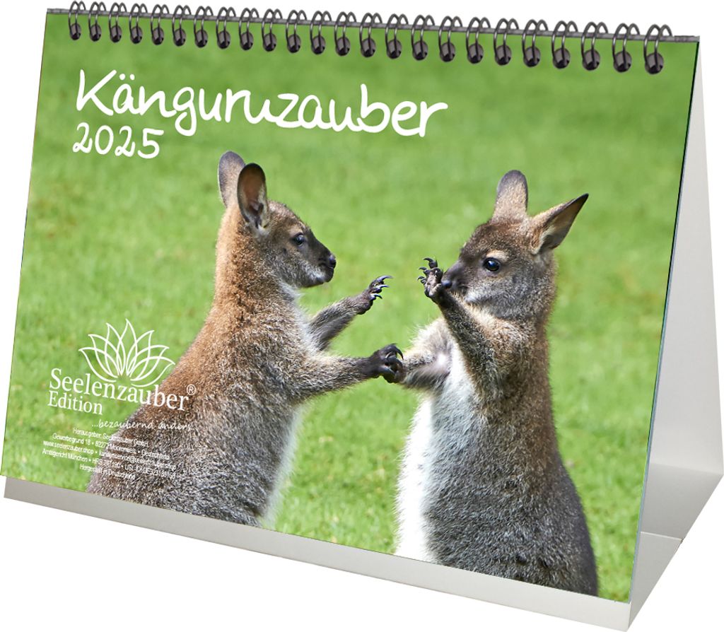 Känguruzauber DIN A5 Tischkalender für 2025 Känguru - Seelenzauber