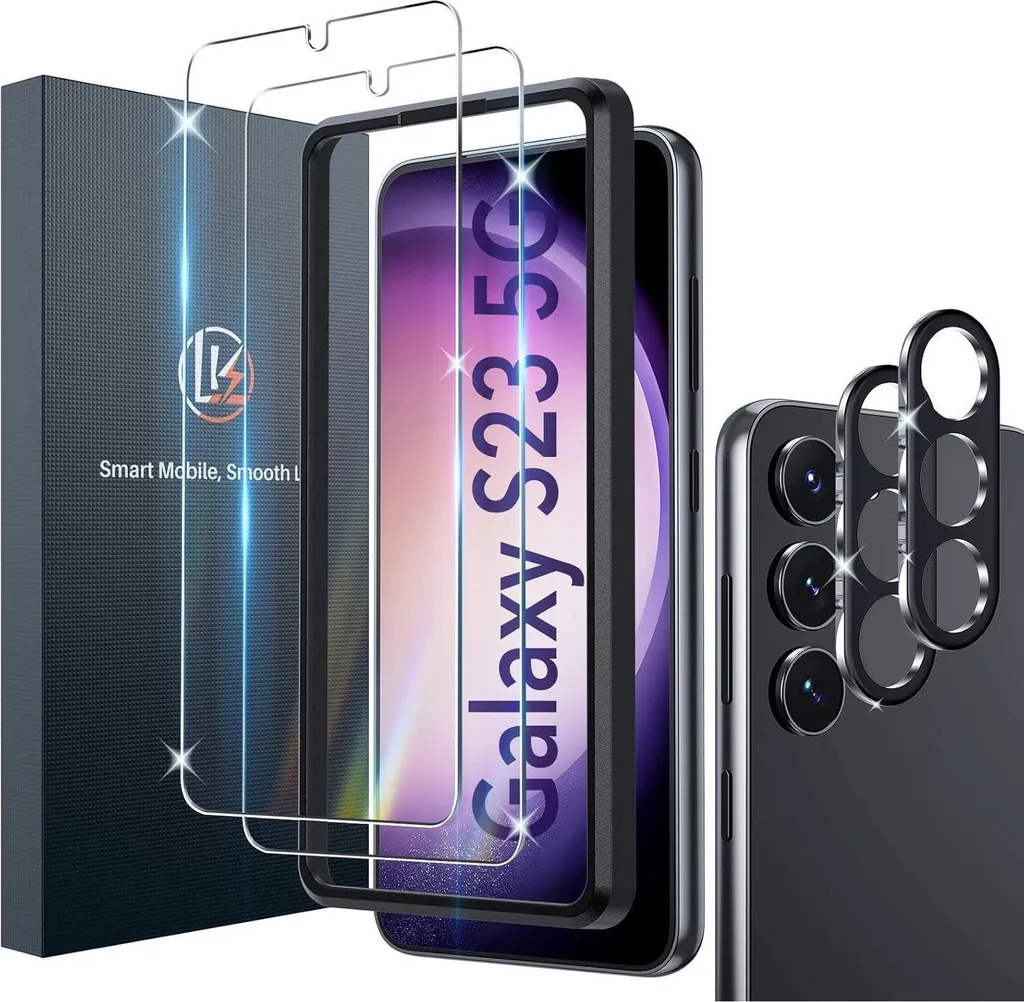 Proteggi Schermo Samsung S23 5G: Kit Sicuro Vetro 9H Antigraffio