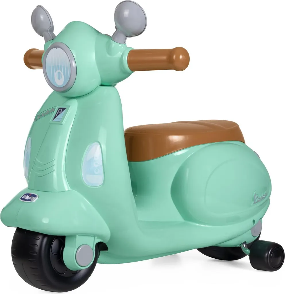 Porteur Électrique Vespa 2en1 Menthe - Développement Moteur 18 mois+