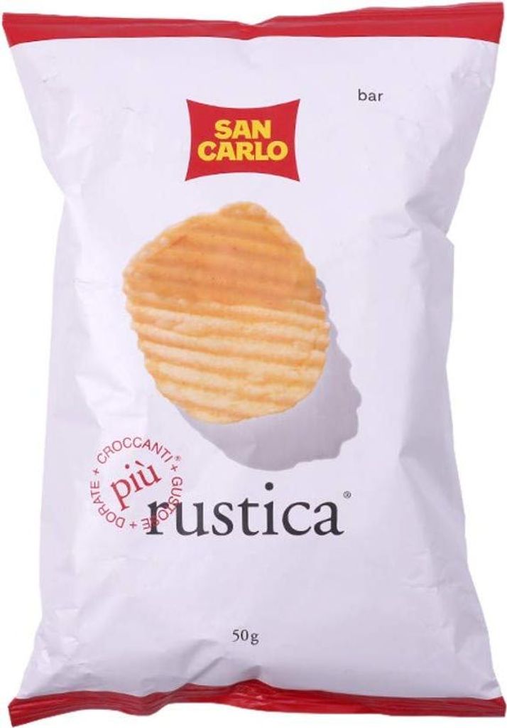 10x San Carlo Rustica Chips Patatine Kartoffelchips gesalzen 50g Kartoffel chips
