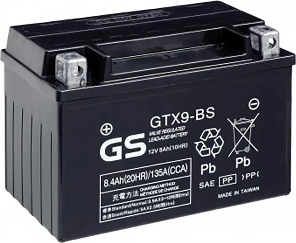 GS GTX9-BS Batterie AGM sans Entretien Argent pour Démarrage Rapide
