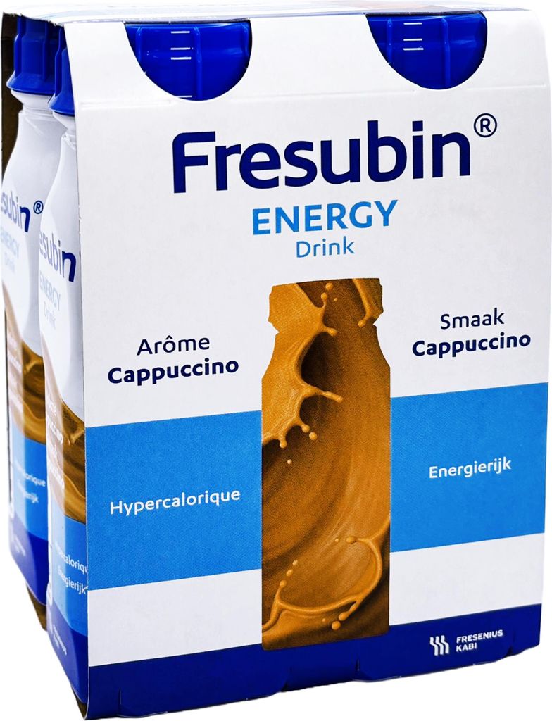 Fresubin ENERGY Drink Cappuccino | Trinknahrung hochkalorischer Energy Drink Cappuccino 4x200ml Trinkflasche