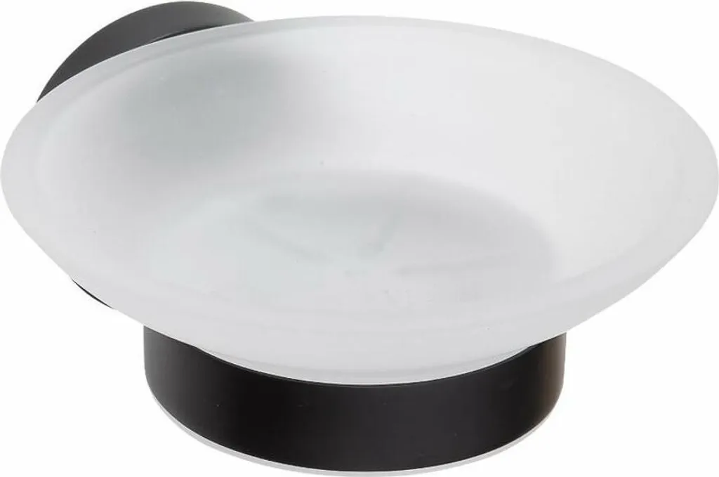 Support savon mural en verre DARK de 11cm pour une décoration de douche