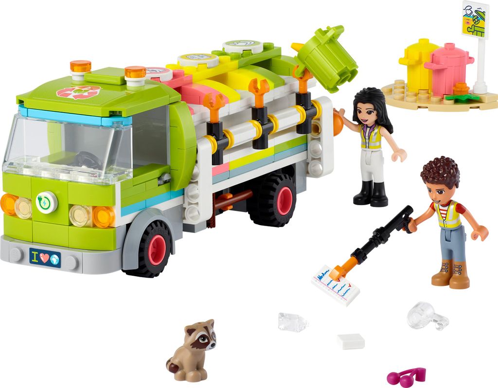 LEGO 41712 Friends Recyclingauto, vuilniswagen met Emma en Productafbeelding 