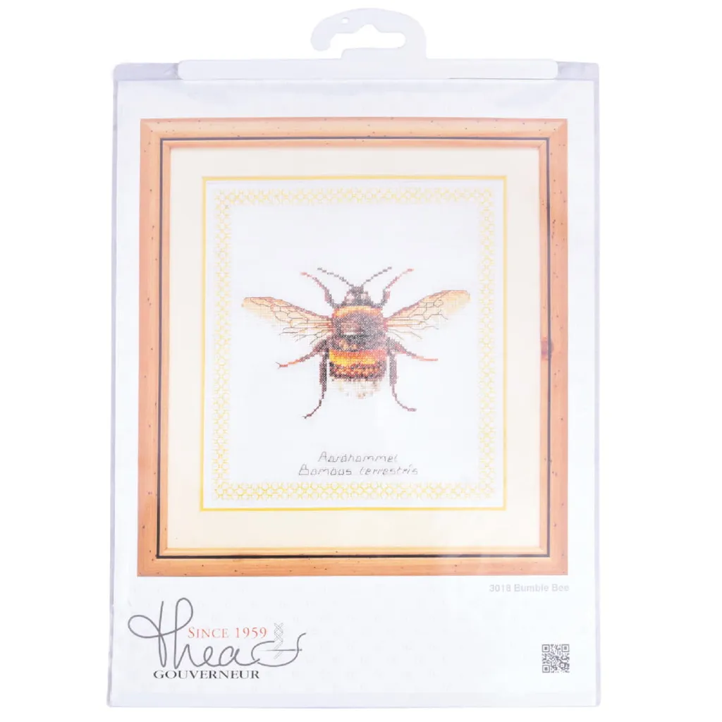 Broderie point de croix compté Abeille kit complet toile Aida 20x21 - 5
