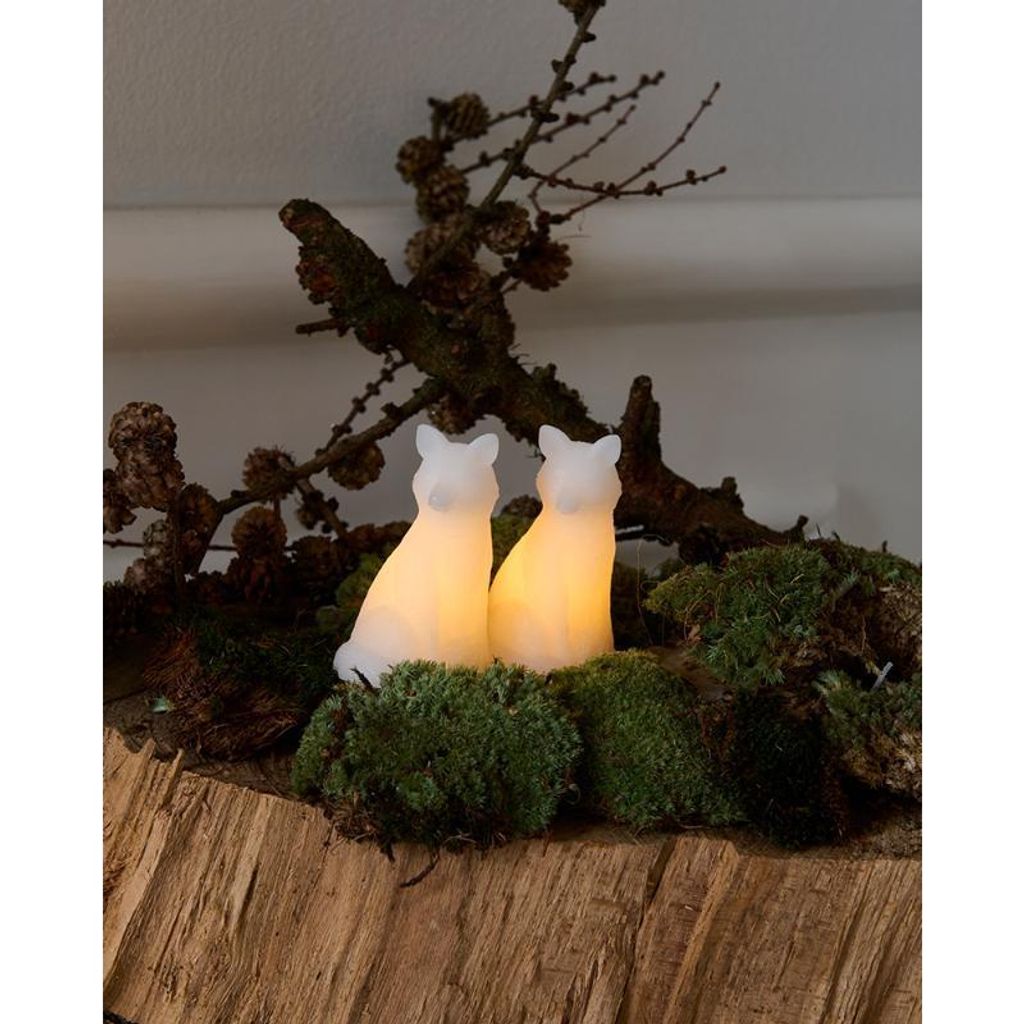 Sirius Home 13306, Leichte Dekorationsfigur, Weiß, Wachs, Ambiente, Ausrichtung, 2 Glühbirne(n), LED