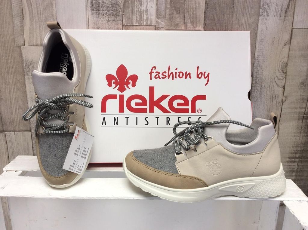 Rieker bequemer Slipper N8763-60 beige (Größe: 38)--