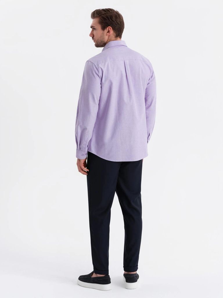Ombre Clothing Langarmhemd für Männer Sailo lavendel L