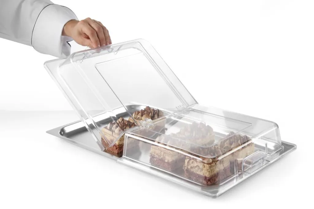 Couvercle de buffet Hendi GN 1/1 transparent et robuste en plastique - 4