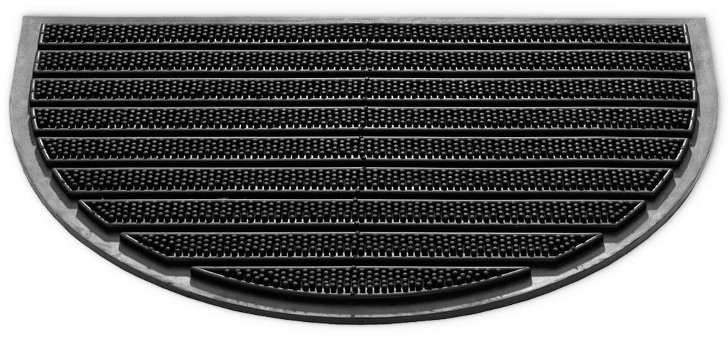 Zerbino a spazzola in gomma dura semicircolare 40x60 cm Immagine del prodotto 