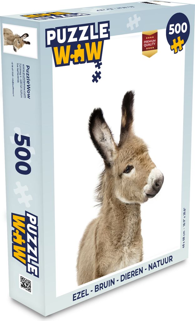 MuchoWow Puzzle 500 Teile Esel - Braun - Tiere - Natur - Denken - Spiel - Toy