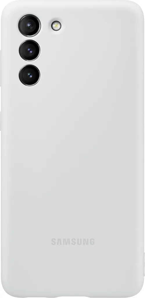 Coque antichoc Samsung Galaxy S21 silicone anti-glisse gris clair G991B