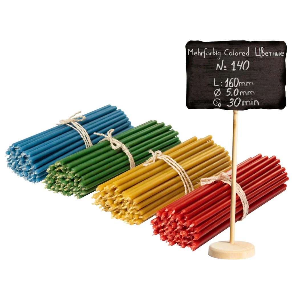 Candele in Pura Cera d'Api 16cm per Rituali e Chiesa - Offerta 50-300 pz