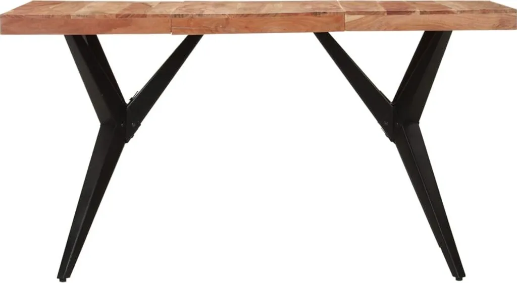 Table à manger 4-6 personnes noire 140x70 cm bois massif acacia vidaXL