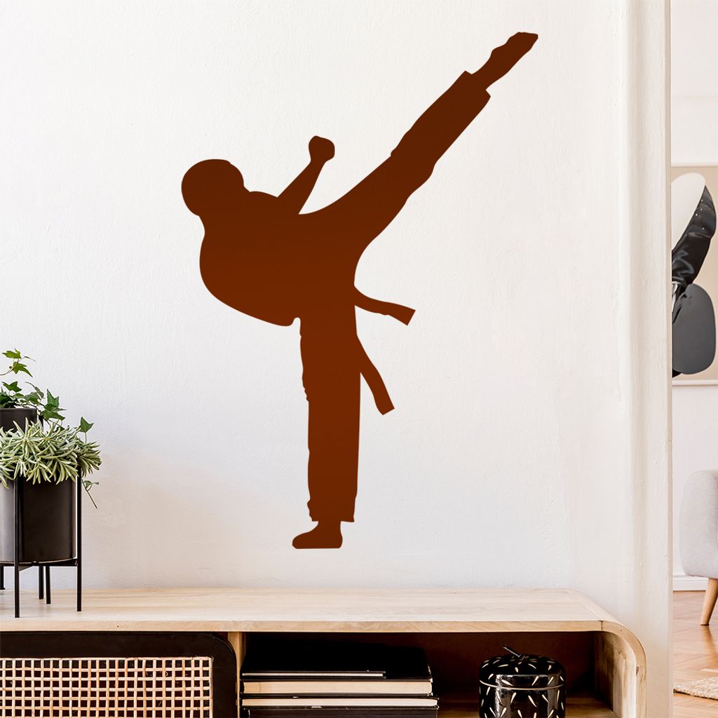 Karate Kampfsport Kämpfer Wandtattoo Wandaufkleber Wall Sticker - Dekoration, Küche, Wohnzimmer, Schlafzimmer, Badezimmer
