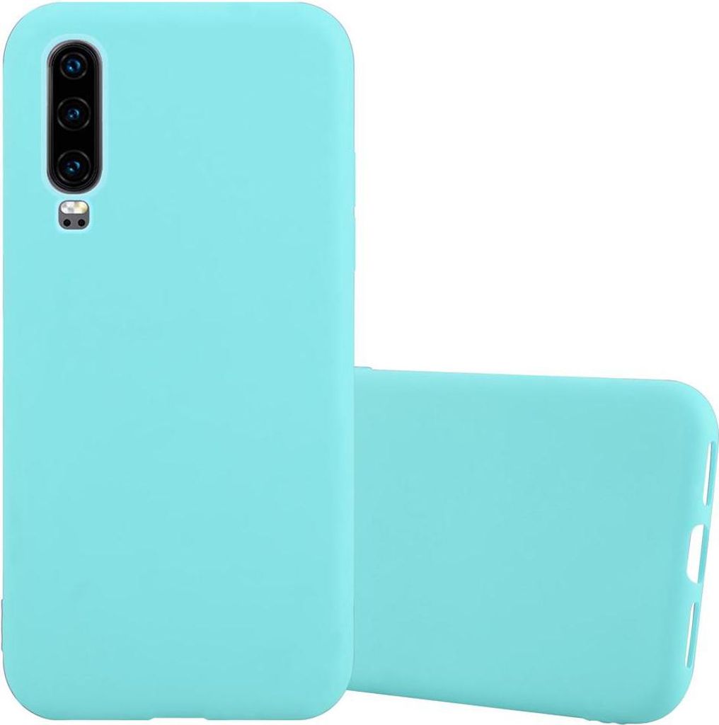 Cadorabo Hülle für Huawei P30 Schutzhülle in Blau Handyhülle TPU Silikon Etui Case Cover
