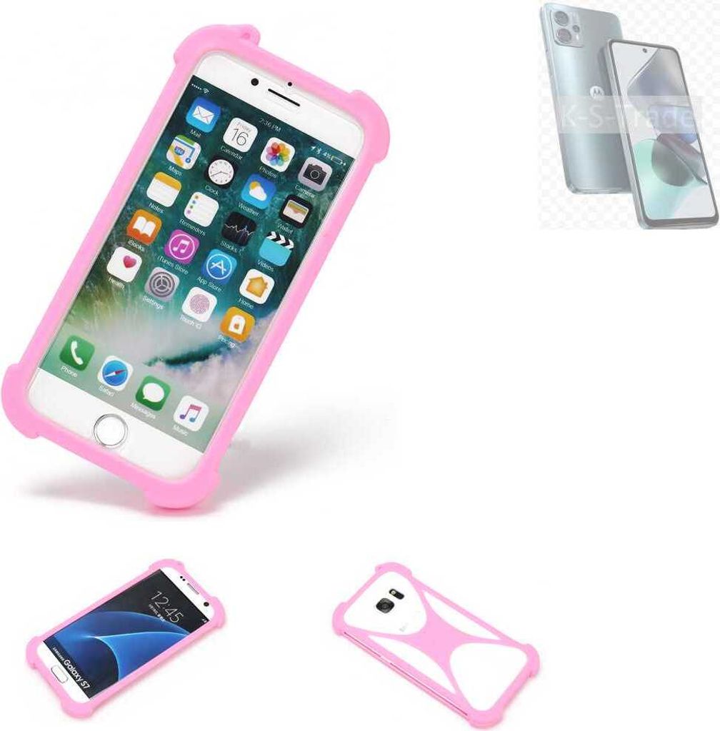 K-S-Trade Handy Hülle kompatibel mit Motorola Moto G23 Schutz Hülle Bumper Silikon Schutz Hülle Cover Case Silikoncase Silikonbumper TPU Softcase