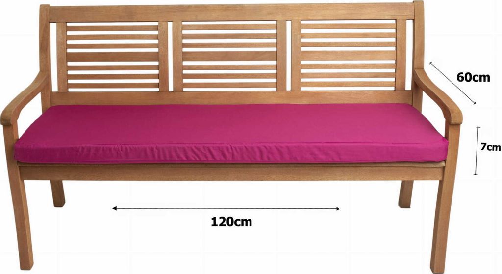 Poduszka na ławkę ogrodową 120x60x7, płaska poduszka na Zdjęcie produktu 3