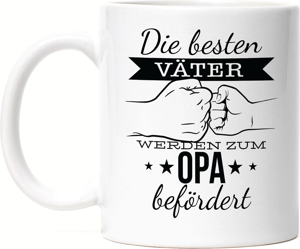 Nur Die Besten Papas Werden Zum Opa Befördert Tasse Ankündigung Enkelkinder Du Wirst Opa