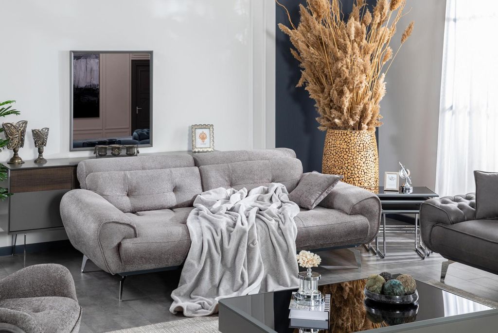 Couchtisch Wohnzimmer Holz Luxus Möbel Moderne Farbe Grau neu