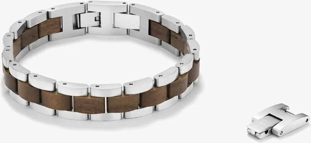 Bracelet homme Radiant RH000250 en acier inoxydable noir et mailles