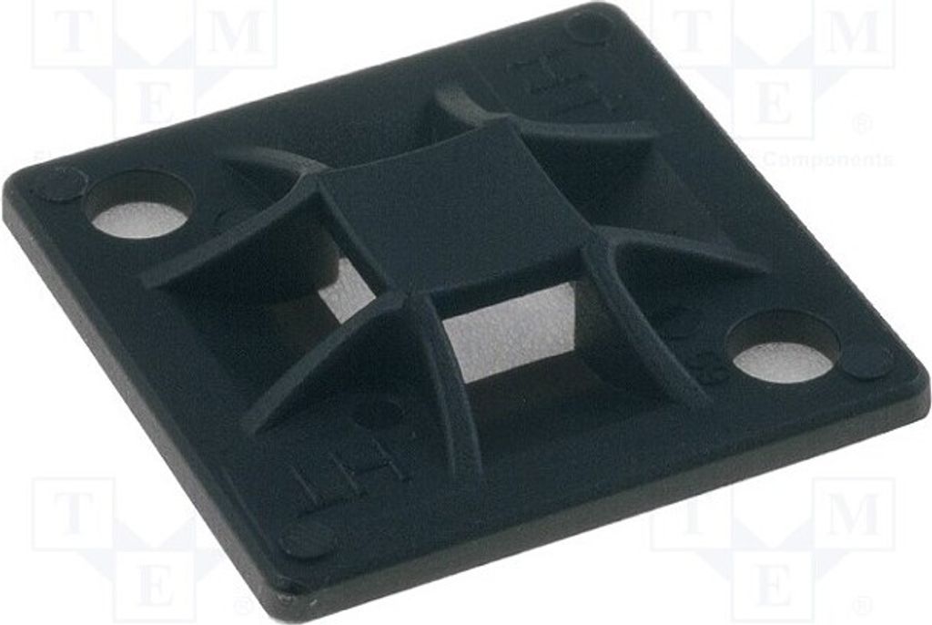 10x Selbstkender schraubbar H: 3,7mm 151-10914 Kabelbinder schwarz
