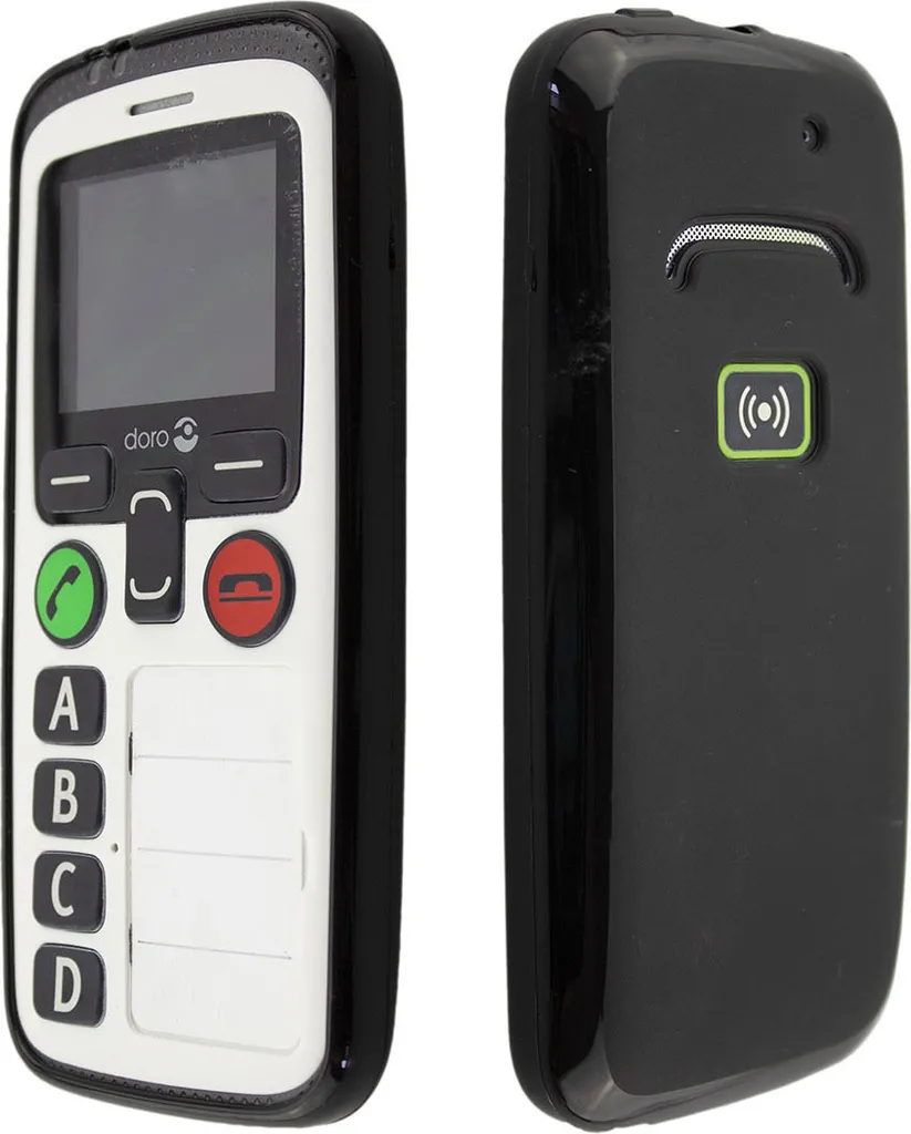 caseroxx cover protettiva in TPU compatibile con Doro Secure 580 / 580IUP, custodia in gomma per cellulare nera