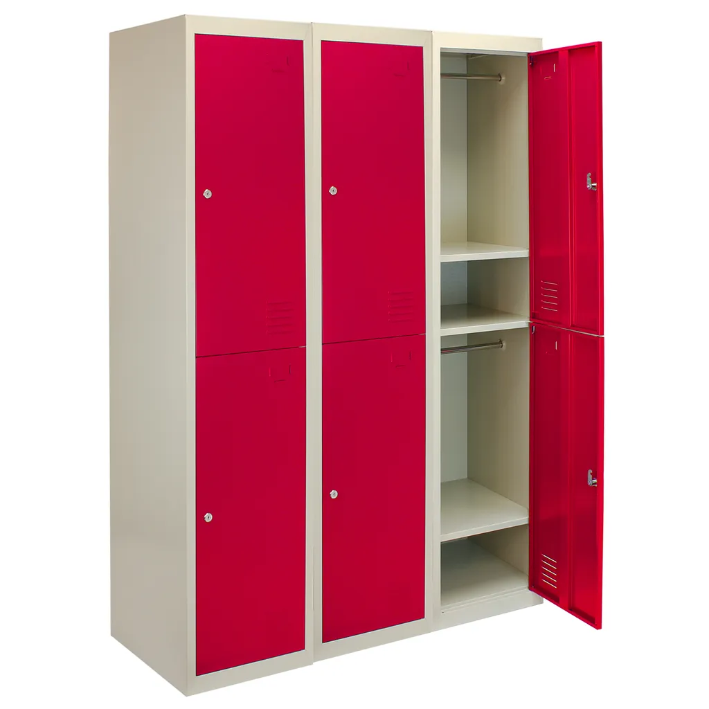 Casier métallique de rangement pour gymnase et vestiaire scolaire - 3 pcs