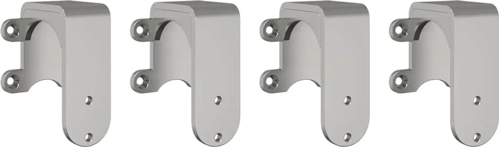 Supports dérivation porte grange pour rail rond 4pcs anti-rouille