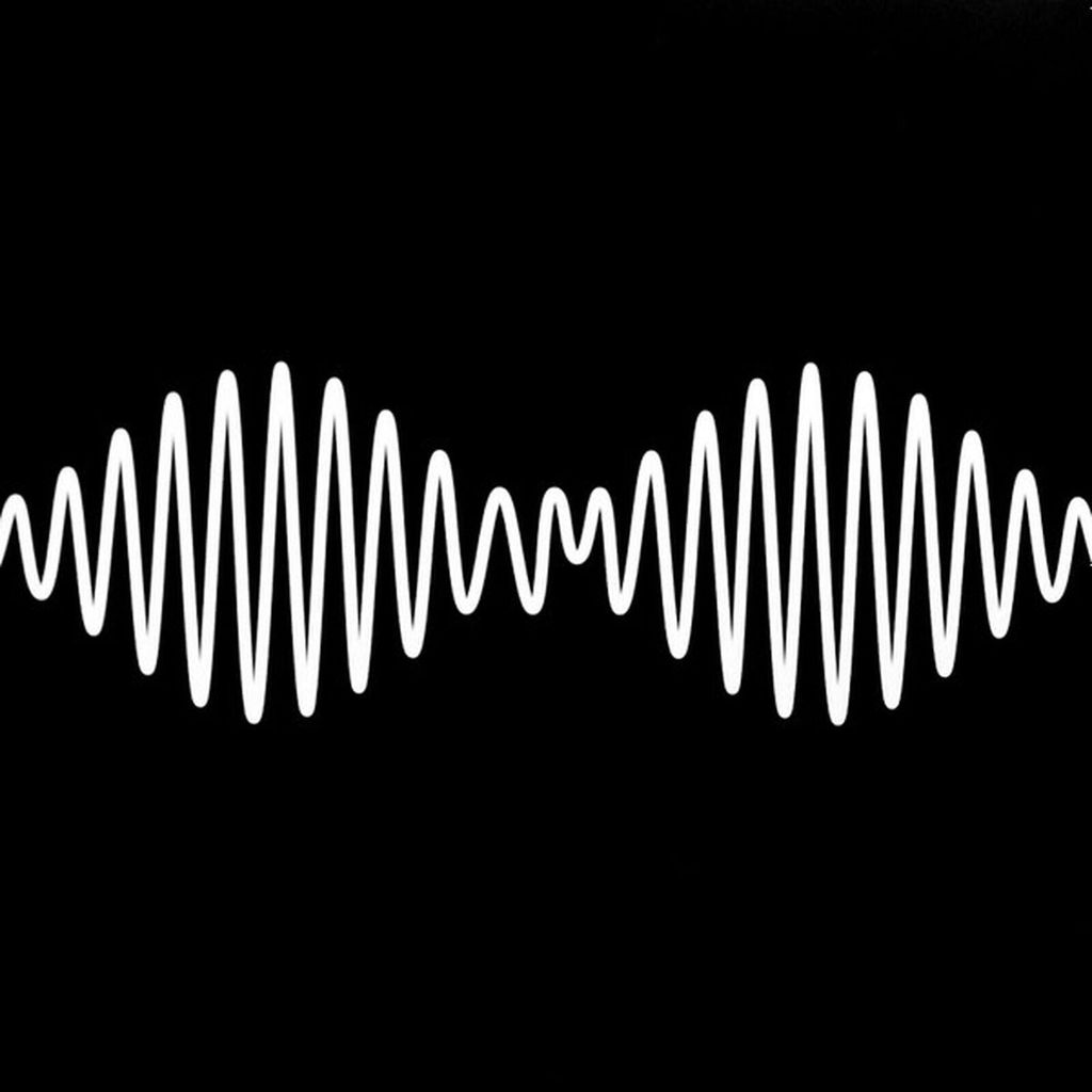 A white waveform graphic on a black background, representing an audio waveform.