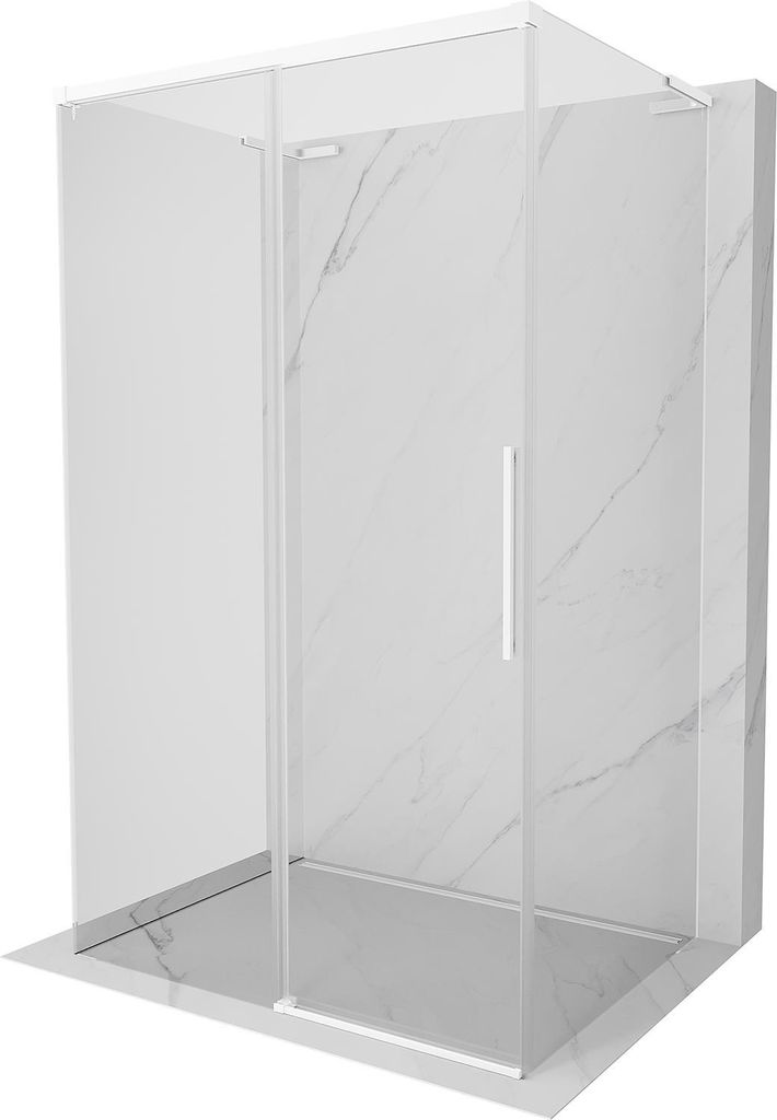 Mexen Rox-3S L 3-seitige, verschiebbare Duschkabine 145 x 80 , transparent, weiß - 8C2L-145-080-20-00-3S