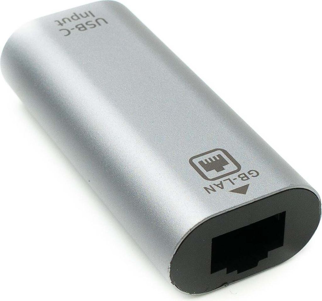 SYSTEM-S LAN Adapter RJ45 Buchse zu USB 3.1 Typ C Buchse Kabel in Grau