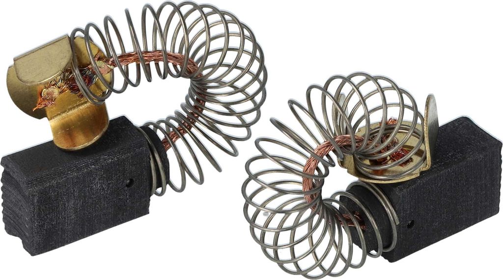 vhbw 2x Kohlebürste mit Sockel 6,3 x 10 x 14 mm kompatibel mit Protool Festool SHP 35 Elektrowerkzeug + Feder