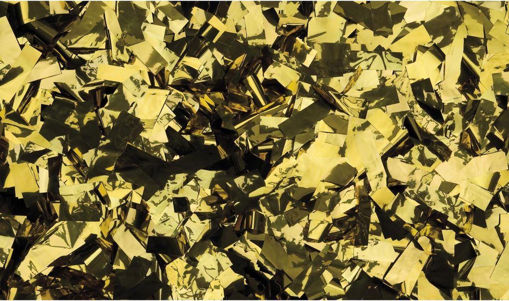 Showgear Metallic Confetti - Rectangle Gold, 55 x 17 mm, 1 kg, feuerhemmend