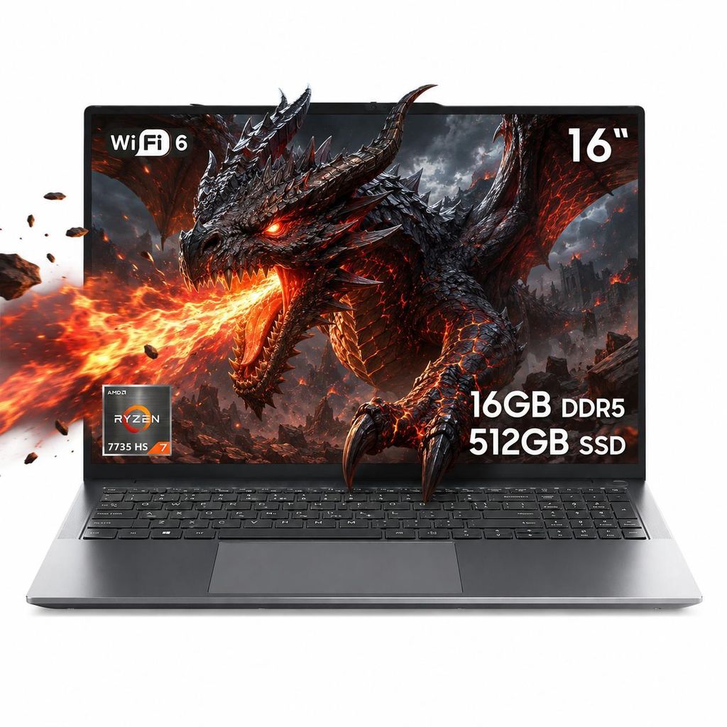 Blackview GamiBook 6, 16" AMD Ryzen 7 7735HS gaming laptop Produktbild 
