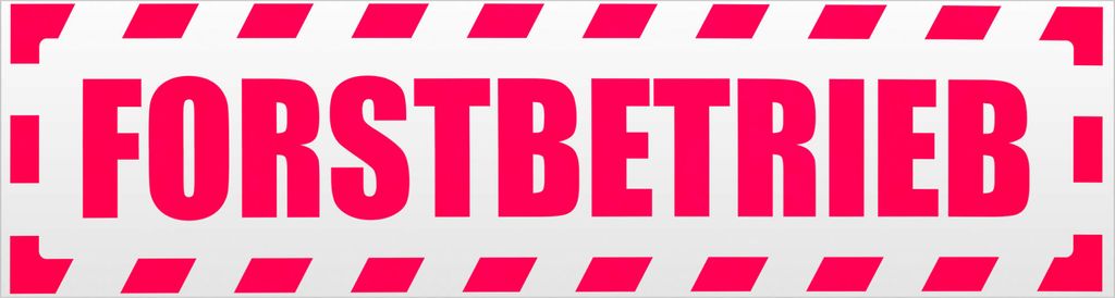 Kiwistar Forstbetrieb gestreift Magnetschild Schild magnetisch - 45cm Neonpink - Magnetfolie für Auto PKW Kfz