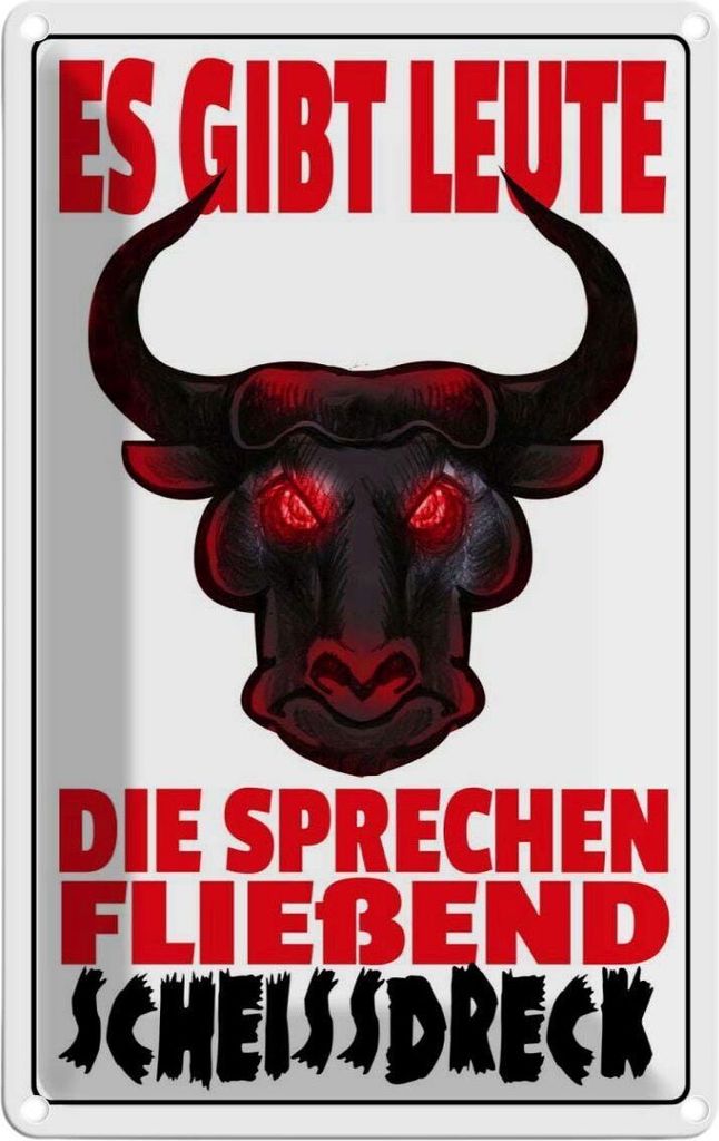 vianmo Blechschild 30x20 cm gibt Leute sprechen Scheissdreck Spruch Zitat