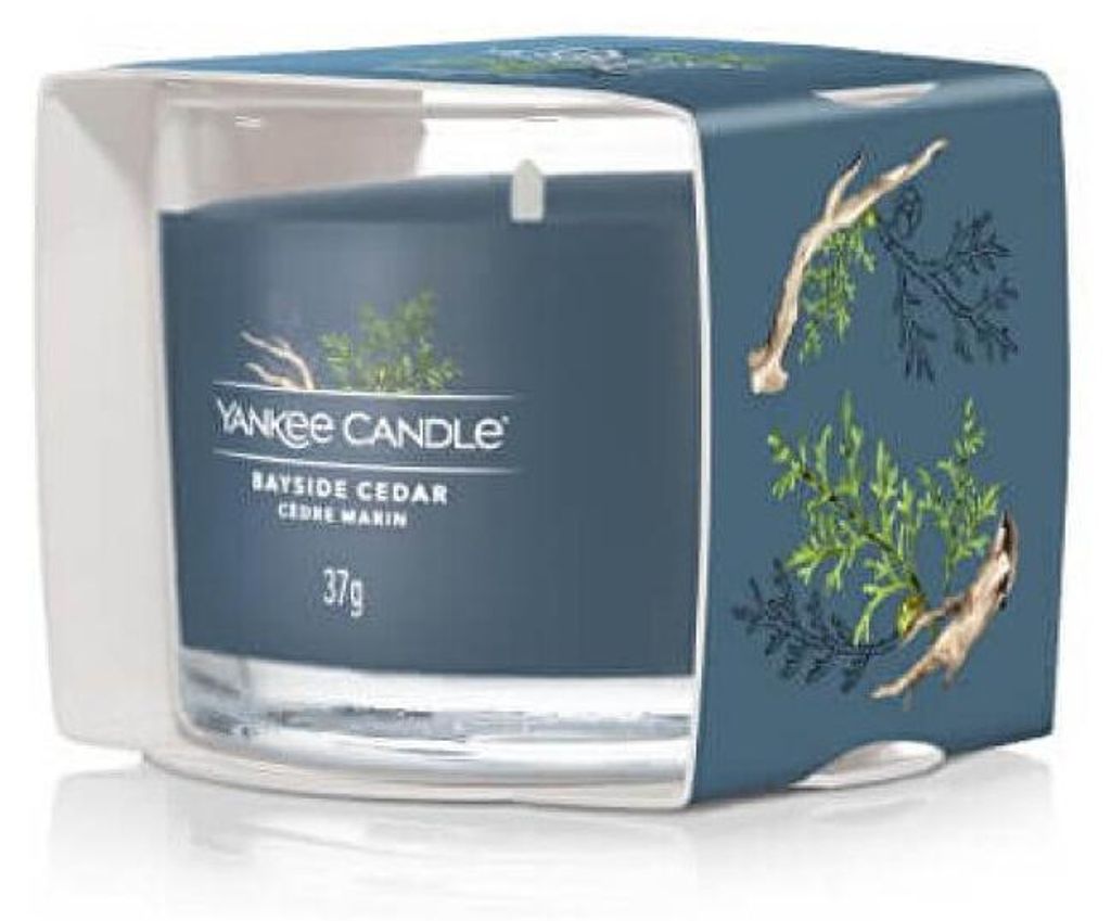 Yankee Candle Bayside Cedar, Rund, Grau, CEDAR, 10 h, 1 Produktbild 