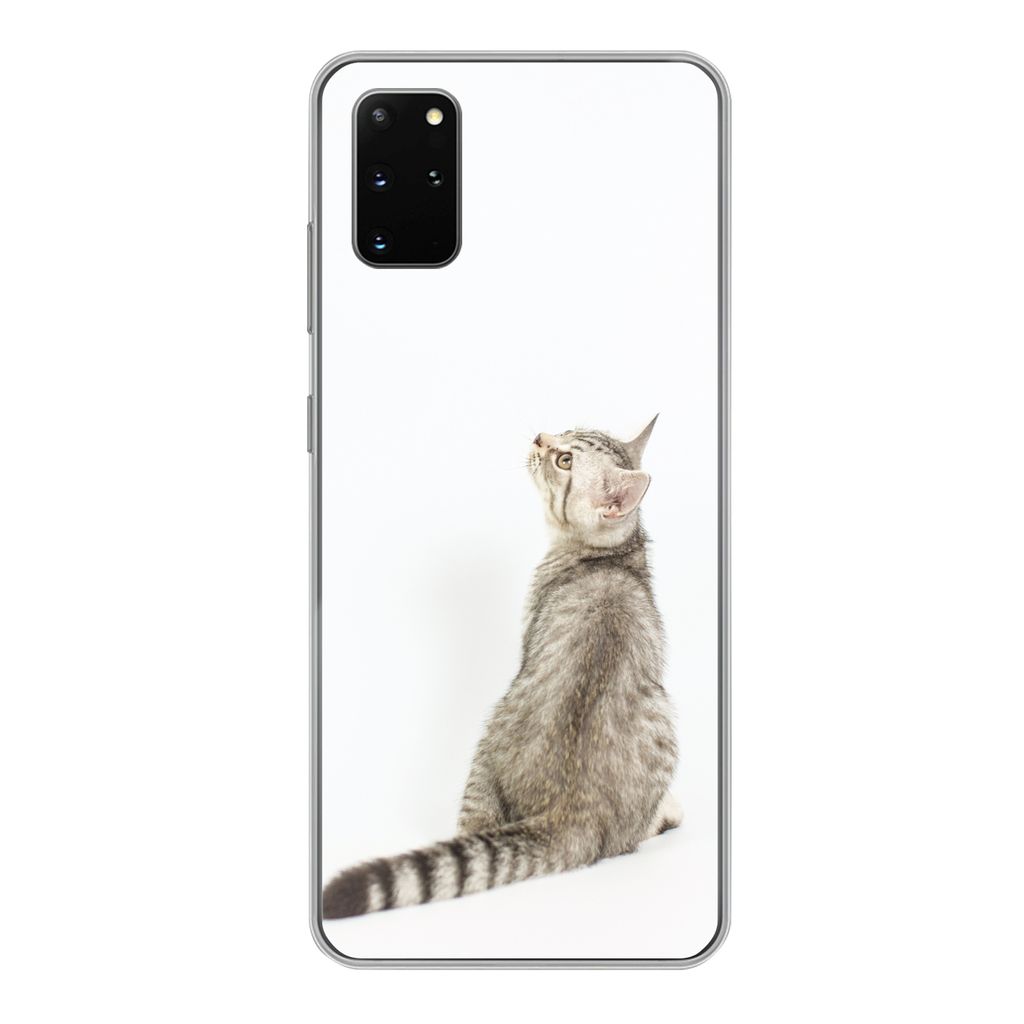 MuchoWow Handyhülle Schutzhülle Hülle für Samsung Galaxy S20 Plus Katze - Haustiere - Fell Silikon Softcase Handy Hülle - Hartschale