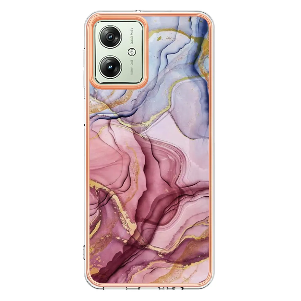 Custodia Motorola Moto G54 Antiurto Silicone TPU Rinforzato Oro Rosa - 2