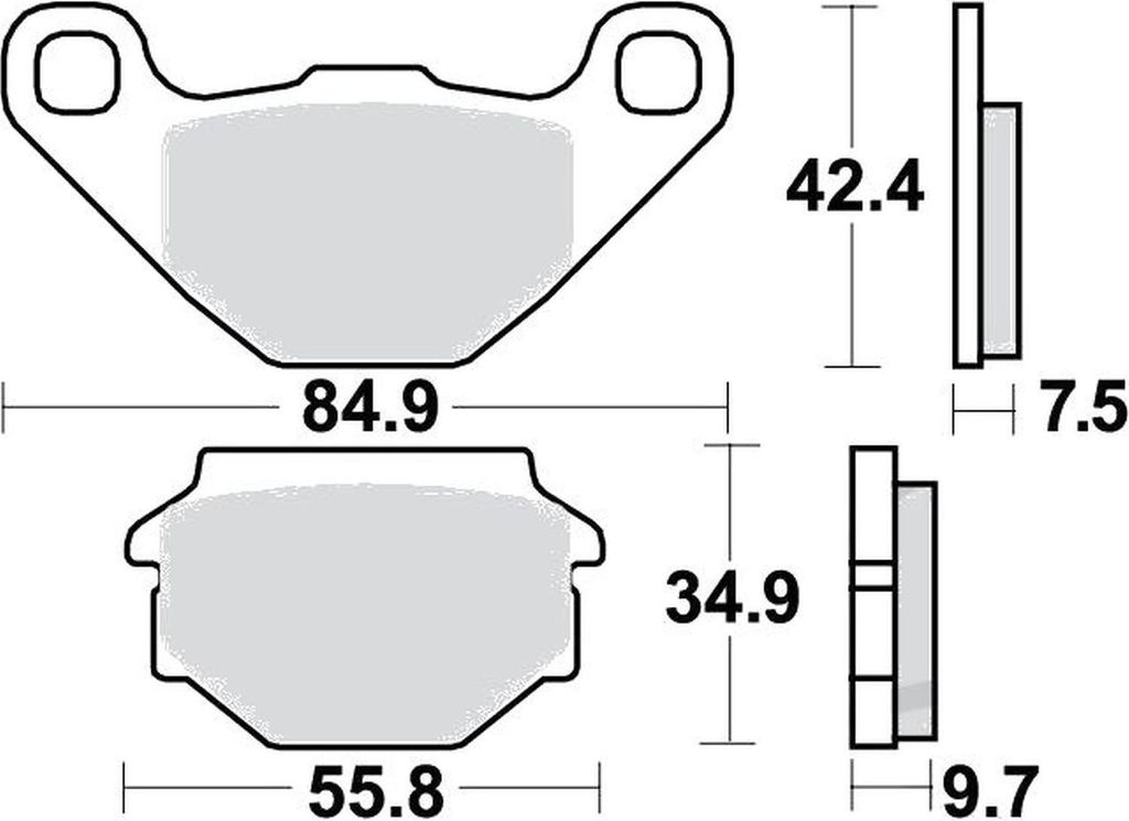 Bremsbeläge Hinterrad für Fantic Leader 50 Baujahr 1995 Bremsklotz von TRW - Neu