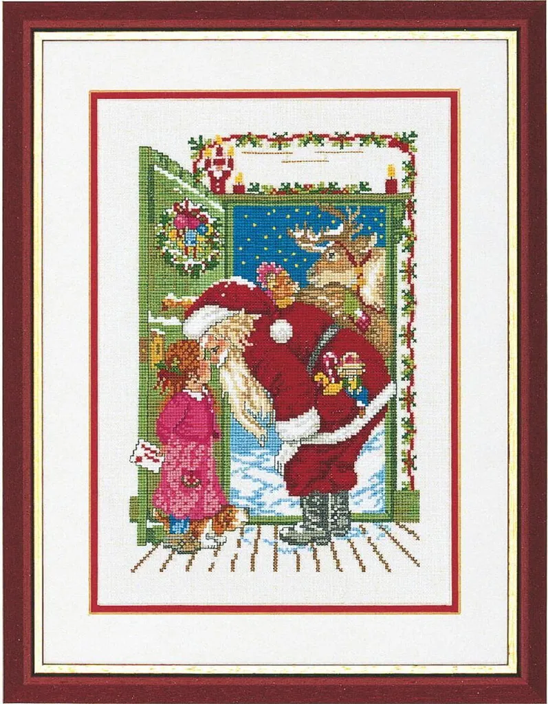 Réussir sa Broderie de Noël avec le Kit Eva Rosenstand Santa Claus 30x40