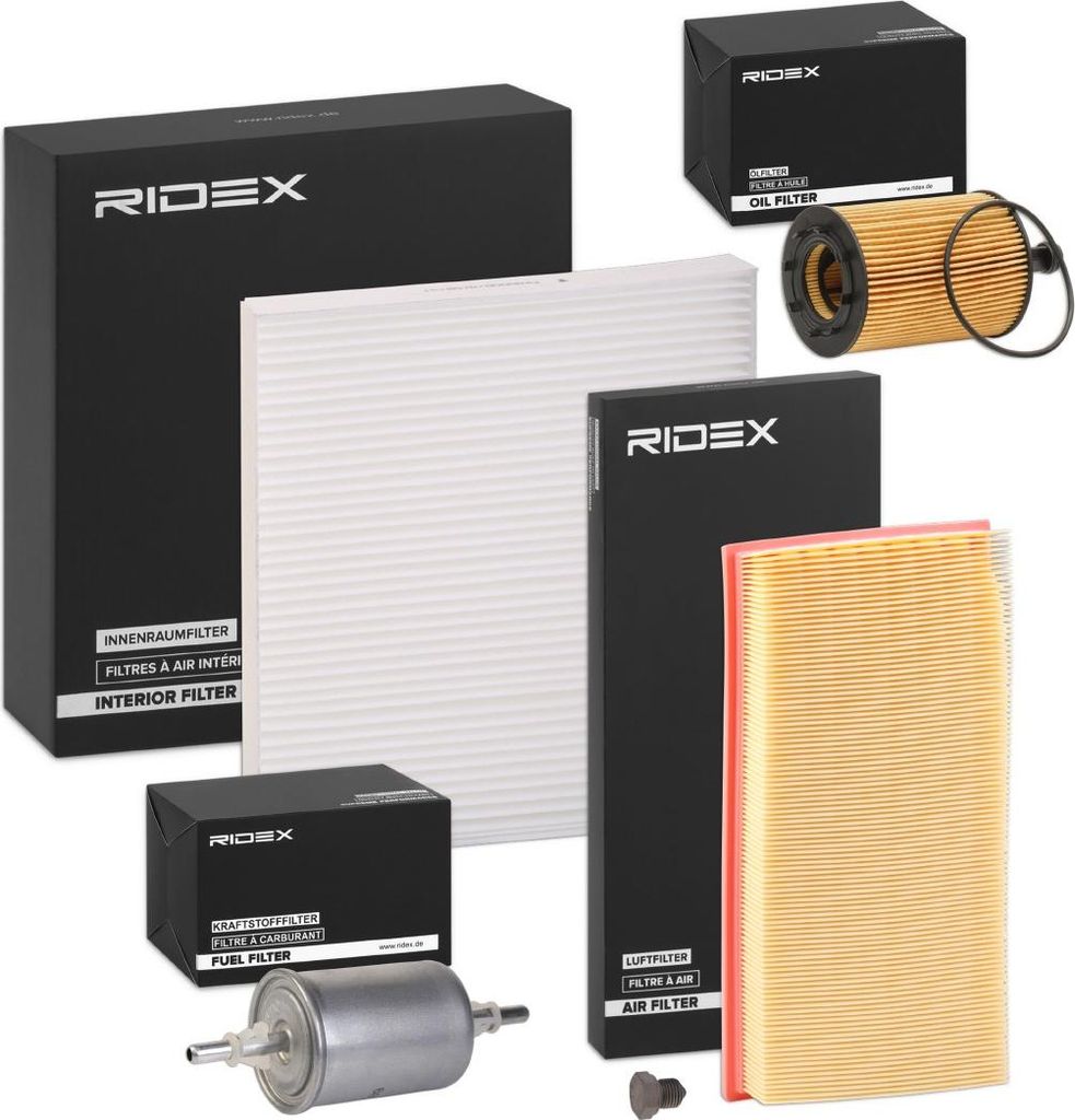 RIDEX Filterset Inspektionspaket Filtersatz für VW POLO (9N)