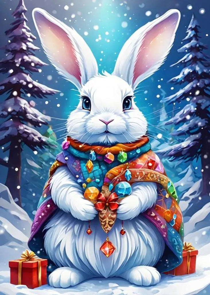 Puzzle Bluebird Winter Bunny de 500 pièces - Jeu coloré de haute qualité