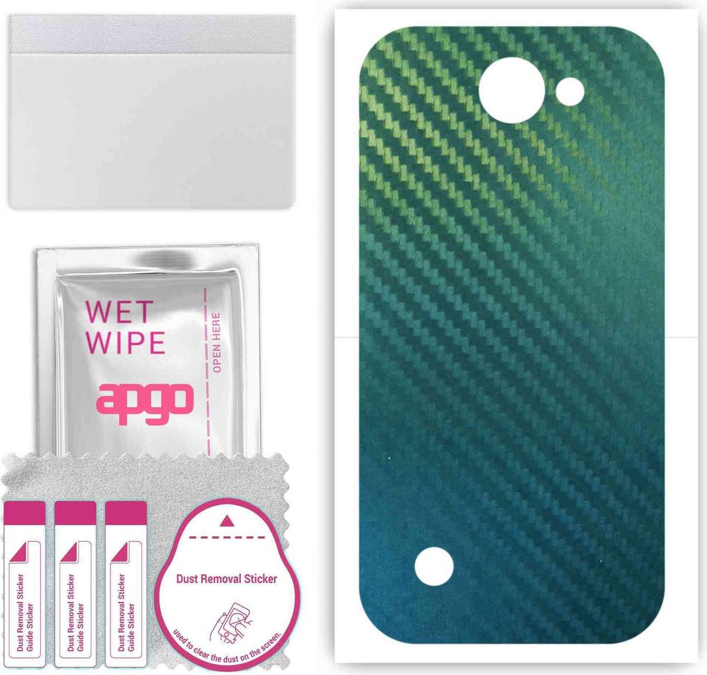 apgo Rückseite Schutzfolie, Skin, kompatibel mit LG K3, Hinten Displayschutzfolie aus Vinylfolie, kratzfest, einfache Montage - Kohlenstoff-Chamä...