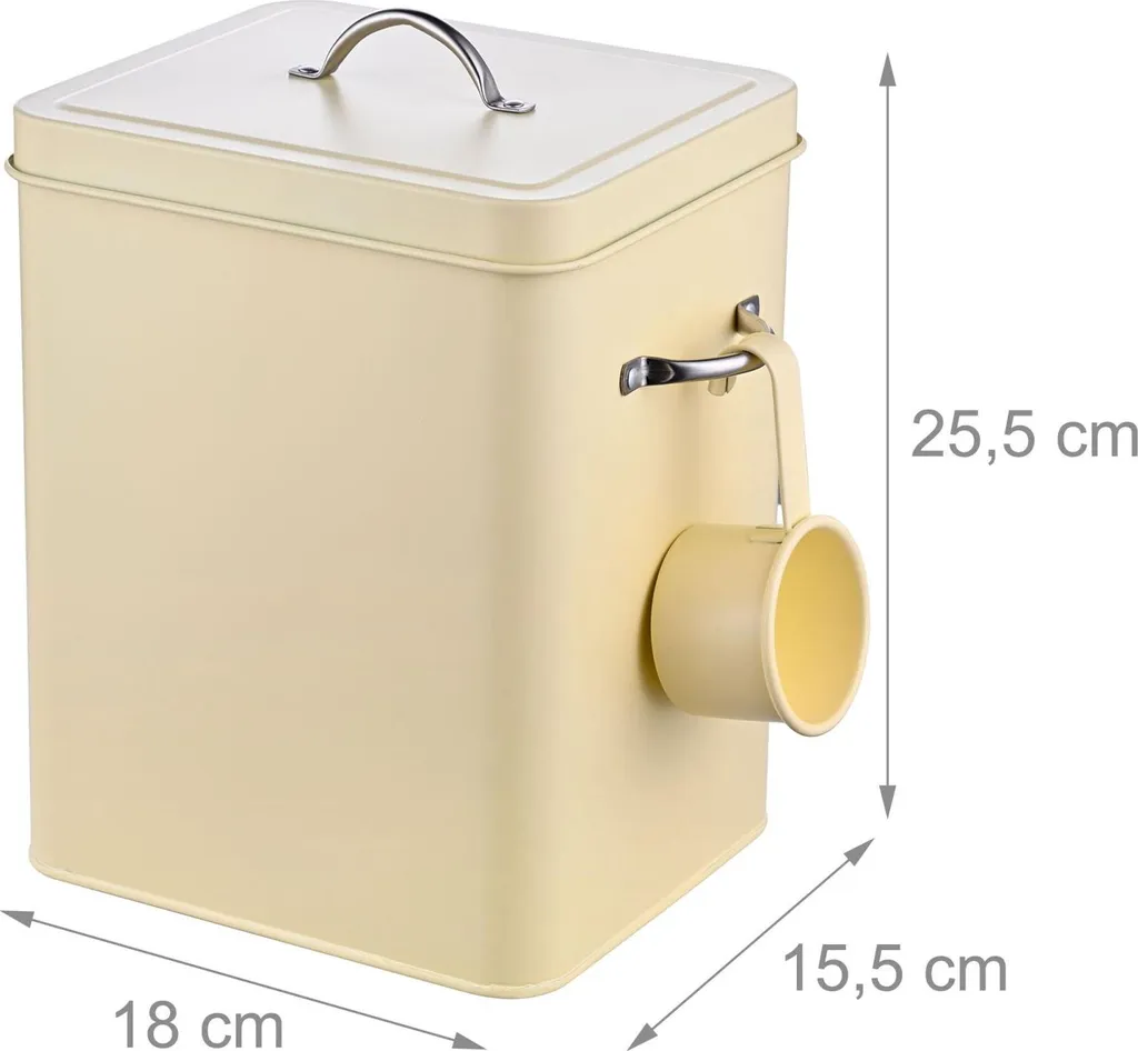 Boîte de rangement en métal de 6L avec couvercle hermétique série Riva - 4